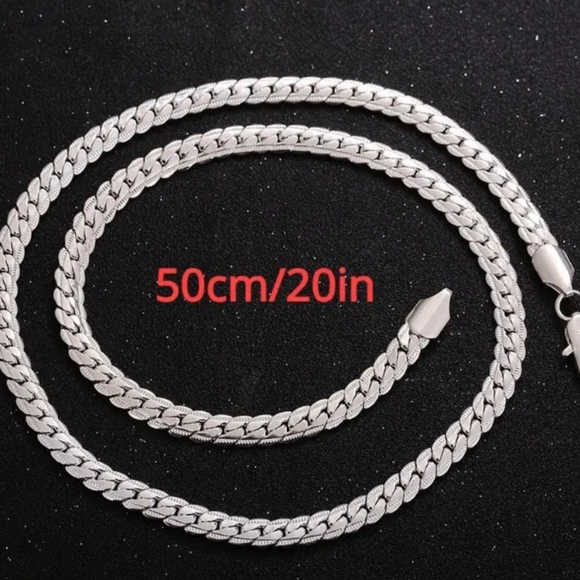 Silver Plated Chain Necklace Women & Men - Picture 11 of 11